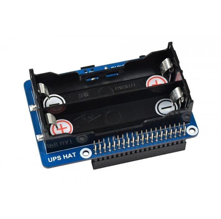 Waveshare fuente de alimentación ininterrumpida UPS HAT para Raspberry Pi, salida de alimentación estable de 5V, las baterías 18650 no están incluidas