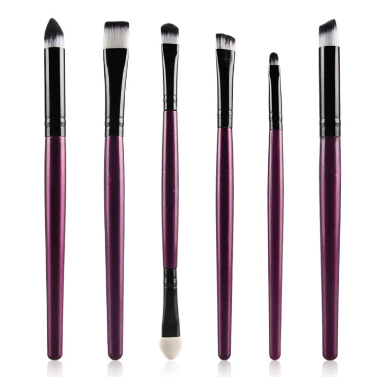 6pcs 20 шт набор кистей для макияжа, тени для век, пудра, подводка для глаз с ресницами, губами, Кисть для макияжа, косметический набор инструментов для красоты, горячая распродажа - Handle Color: 6pcs