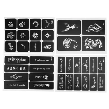 

Tattoo Template Airbrush Stencil Reusable Small Tattoo Stencil Temporary Semi-Permanent Body Art Paint Stencil Paint