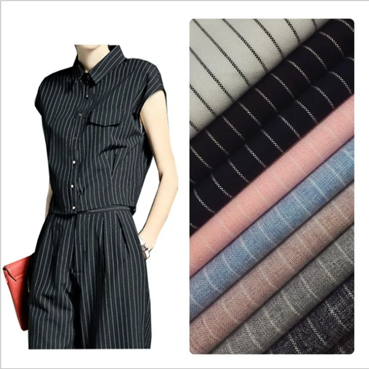 Полосатая саржевая ткань эластичные брюки для делового костюма платье Ткань DIY Ручная работа Ширина 1,5 м* длина 1 м