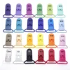 48Pcs Eco-friendly Plastic Baby Pacifier Clips Holder Mix Colors Dummy Soother Bib Suspender Clip Transparent 25MM Free Shipping 2