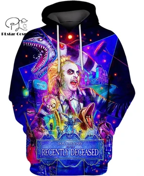 

PLstar Cosmos beetlejuice Mischievous Ghost 3d hoodies/Sweatshirt Winter autumn funny long selvee Harajuku streetwear