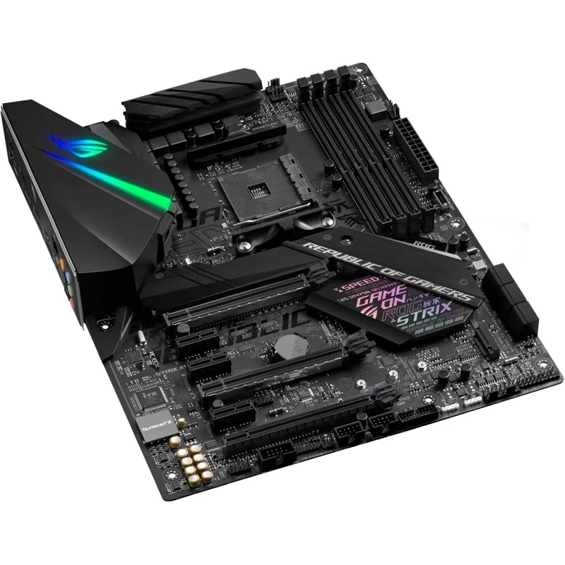 Материнская плата Asus ROG STRIX X470-F GAMING Soc-AM4 AMD X470 4xDDR4 ATX AC`97 8ch(7.1) GbLAN RAID