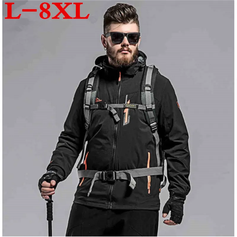 Мужские повседневные куртки размера плюс 8XL 7XL 6XL мужские армейские