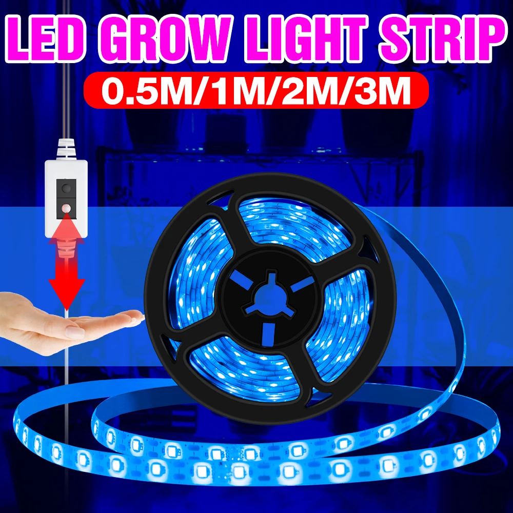 

Full Spectrum LED Strip Plant Light LED Grow Light Waterproof USB LED Indoor Growing Lamp Tape Hand Sweep Greenhouse Lighting 5V