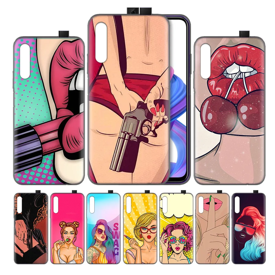 

Silicone Case Cover for Huawei Honor 8X 8C 8A 8S 9X 10 20 20i V20 Play Y5 Y7 Y9 Lite Pro Prime 2019 Nova 4e hot flirt sexy girl