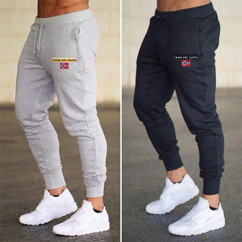 

High quality men's casual sports pants fashion jogger drawstring trousers solid color men's hip hop jogger fitness pants gym spo