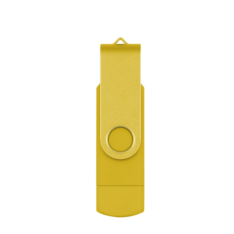 yellow pen drive OTG usb flash drive 64GB Smartphone USB OTG pendrive 32GB 16GB Flash Drive cle usb 2.0 stick 128GB 8GB memoria stick - Цвет: yellow