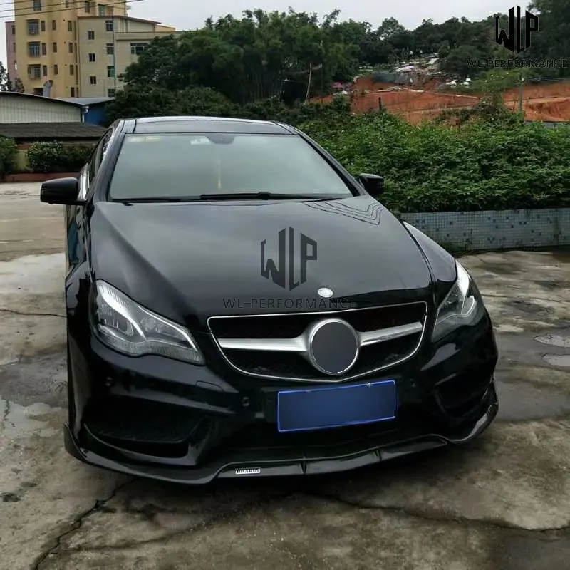 W207 высококачественный передний губной сплиттер из углеродного волокна для автомобиля для merceers-Benz E Class W207 E200 E260 E350 Coupe 14-17
