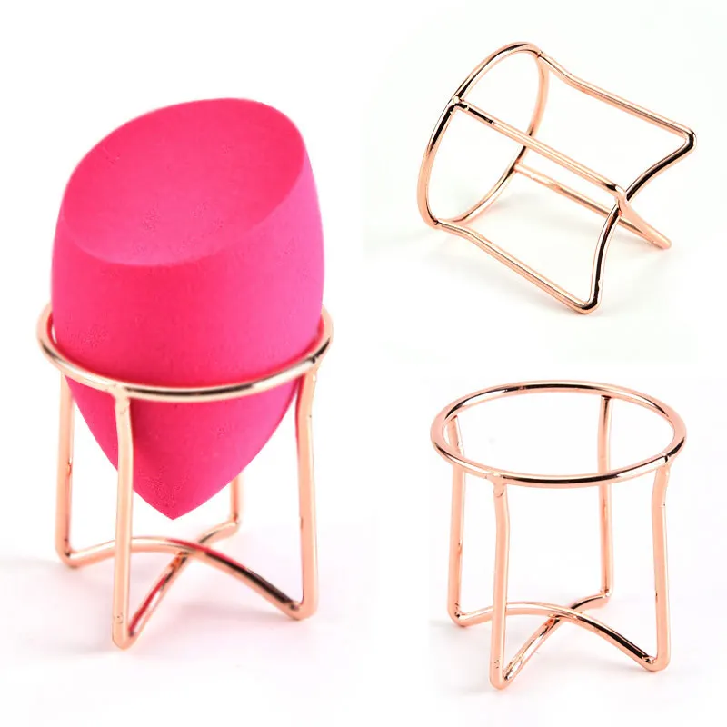 

Rose Gold Make up Sponge Holder Beauty Makeup Puff Rack Powder Puff Blender Storage Rack Cosmetic Sponge Drying Stand Holder