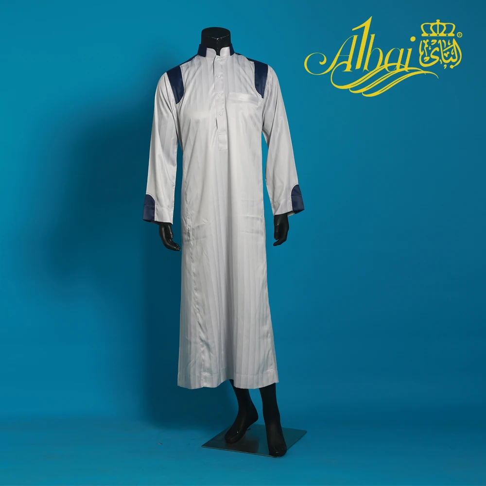 Muslim JubbaMen Islamic Arab Muslim Kaftan  Long Sleeve Pockets /Muslim Robe Dishdasha / Loose Robes Middle East Solid Men Jubba