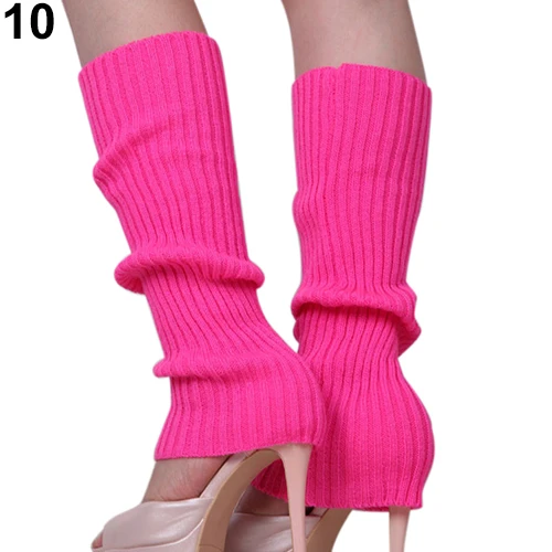 Women Solid Candy Color Knit Winter Leg Warmers Loose Style Boot Socks Gift