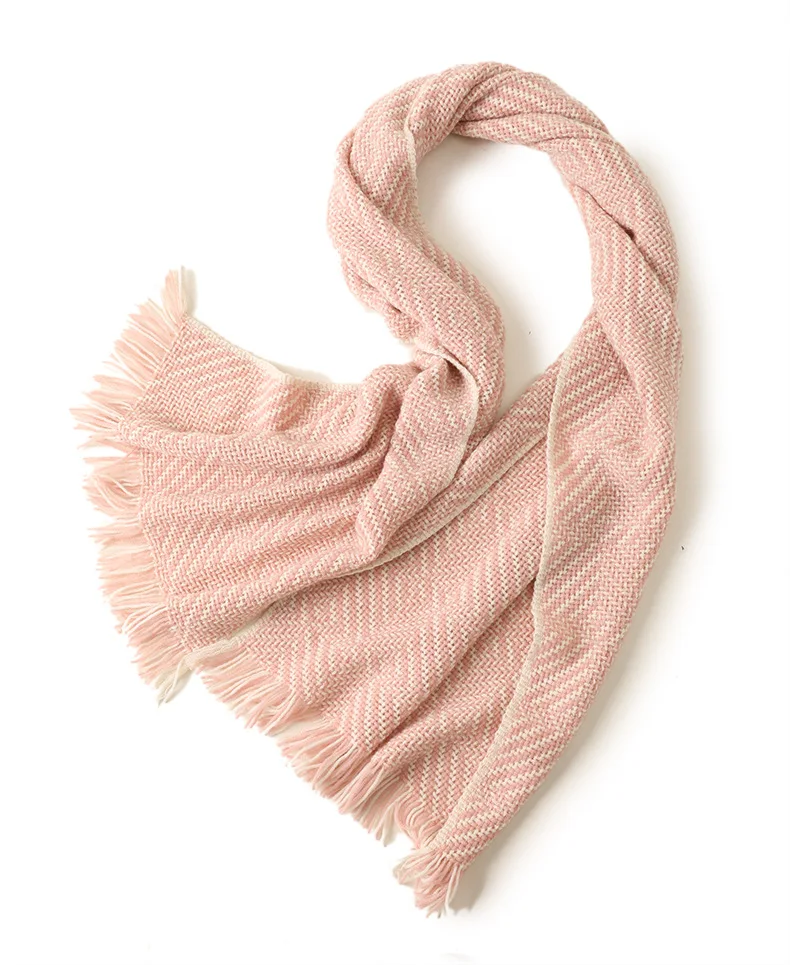 Naizaiga Cashmere Yarn-dyed warm color cloak beige camel solid color matching pure blanket shawl female scarf,SN256 - Цвет: 03