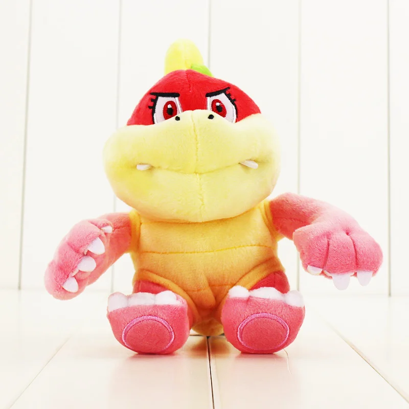 Супер Марио Broser JR 3D Land Bone Kubah Koopa Dragon Темный боусер Kamek Waluigi Wario Lemmy Morton Roy Bully Odyssey плюшевые игрушки - Цвет: 14cm pink bowser