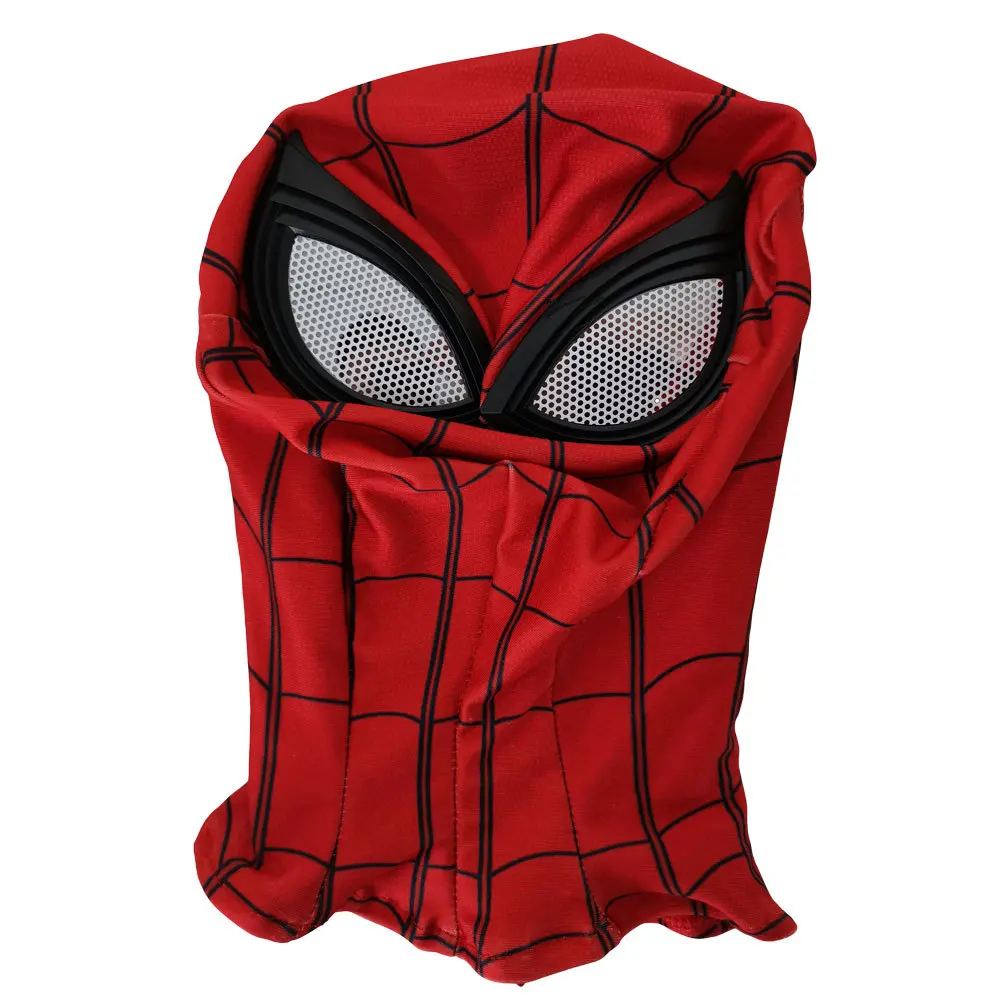 Spiderman Hood Mask Cosplay Prop Far From Home Peter Parker Mask Lenses Superhero Spider-Man Headgear