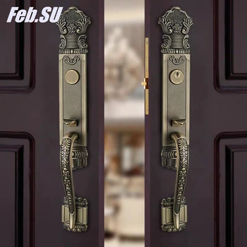 

ZINC-ALLOY MATERIAL ENTRANCE LOCK ANTIQUE ANTIQUE COPPER COFFE FINISH FOR DOUBLE DOOR