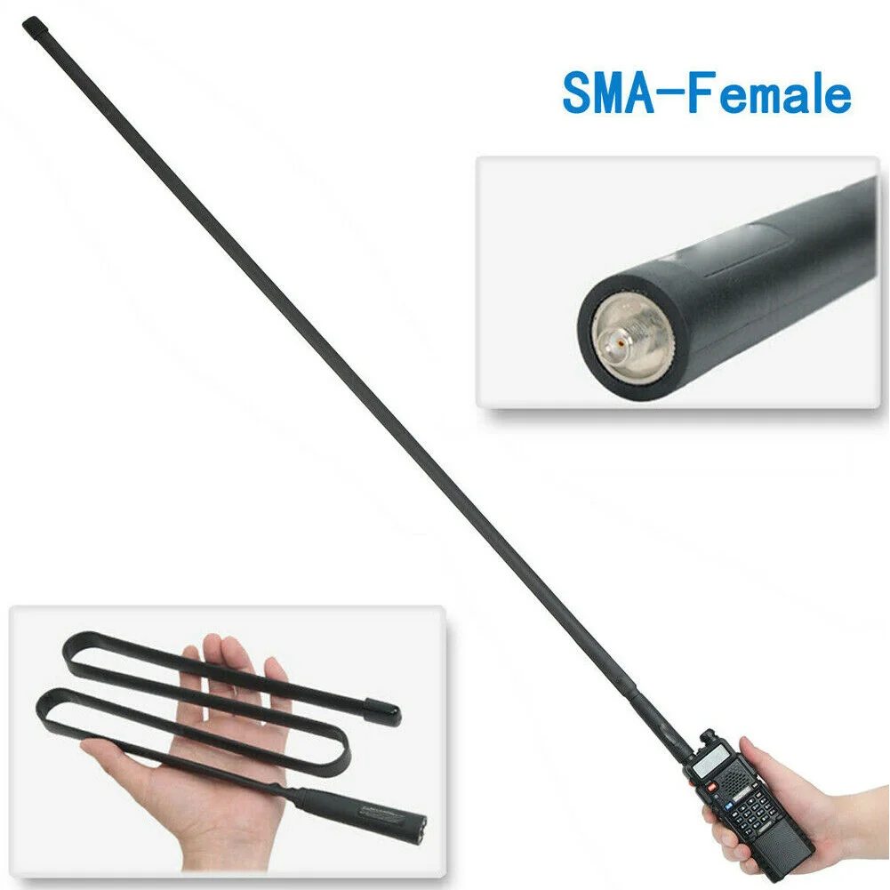 Гибкий удлинитель 150/440 МГц SMA Female Signal Boost Walkie Talkie радио тактическая антенна двухдиапазонная для BAOFENG BF-888S UV-5R/82