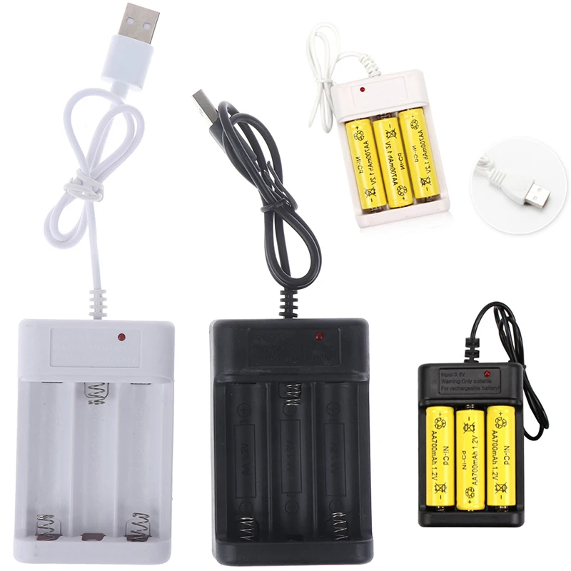 USB зарядное устройство DC5V 1A 1 2 V 3 слота AA/AAA адаптер | Обустройство дома