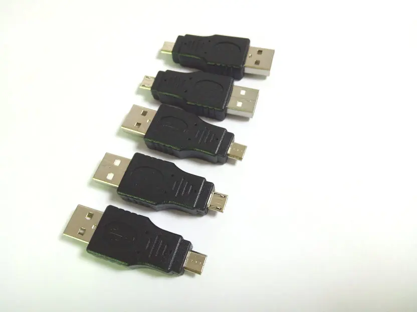 1000 шт. USB 2,0 A штекер для Micro USB 5 Pin штекер Адаптер разъем