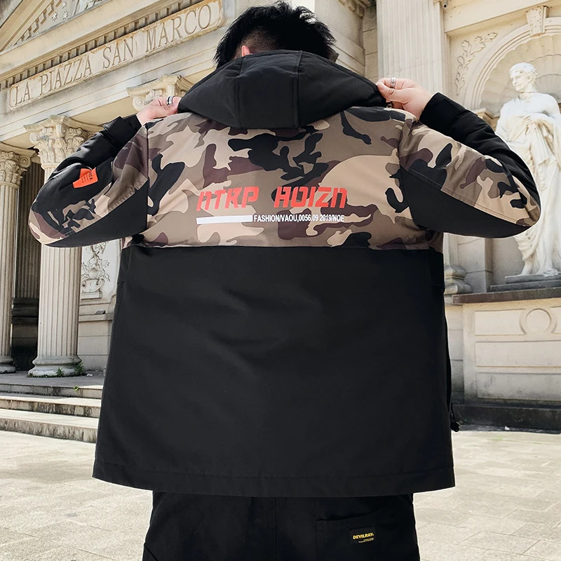 70% OFF TFETTERS Brand Slim Mens Coats 2019 New Winter Jackets Men Autumn Winter Warm Outwear Printed Jackets Outwear Casual Overcoat