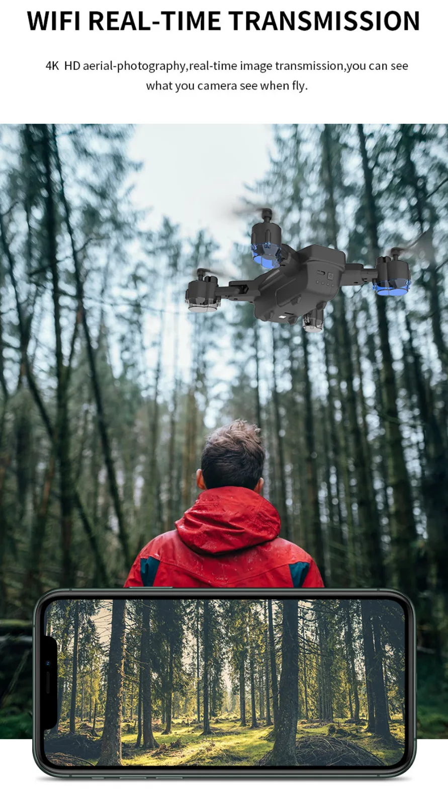 Дрон H3 gps 4K HD Двойная камера 6 миллионов пикселей RC Квадрокоптер 120 градусов широкий угол 5G Wifi FPV Дрон gps следуем за мной