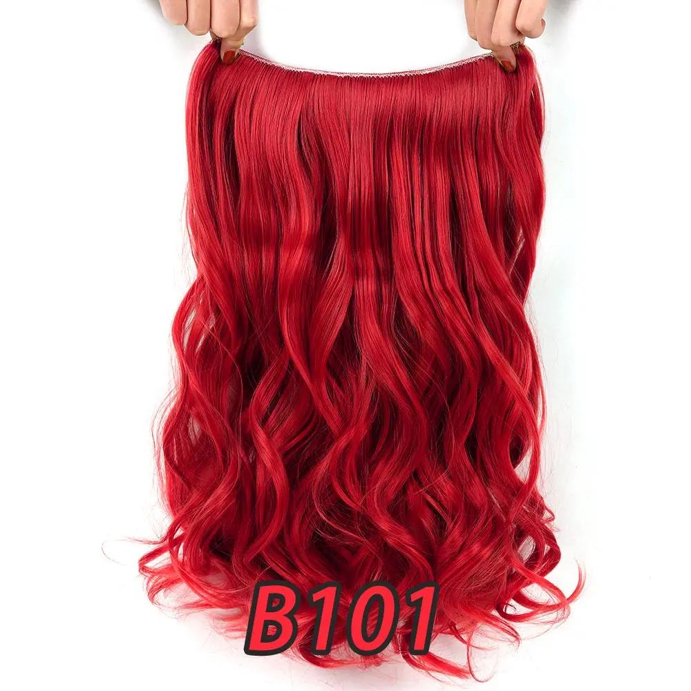 Pageup 20" Secret Fish Line Real Hair Extension One Piece Invisible Wire Wave Natural Blonde Synthetic Fake Hairpieces