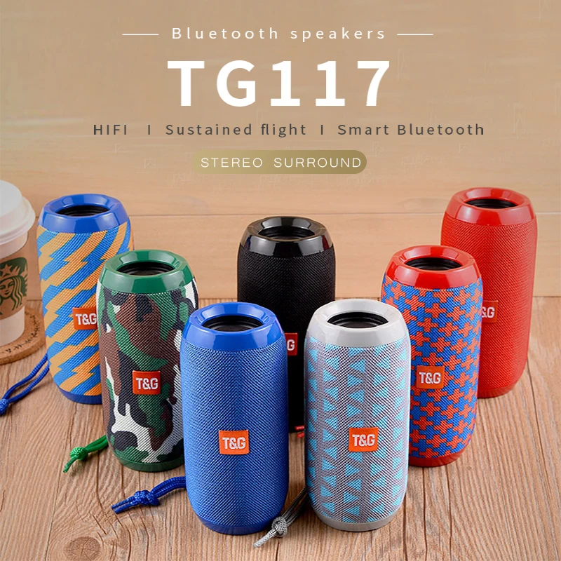 Оригинальный Bluetooth-динамик V5.0 TG-117 Водонепроницаемый компактный портативный