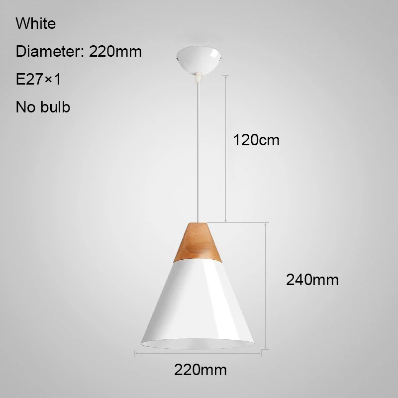 White 220mm no bulb Подвесной светильник светильник подвесной люстра лофт подвесные светильники лофт декор светильник люстра светильник лофт люстра детская люстра для кухни люстра на кухню светильники подвесные - Цвет корпуса: White 220mm no bulb