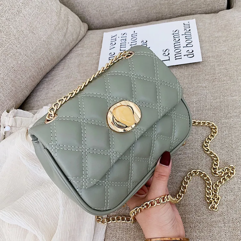 

Women Bag Small Quilted Chain Ladies Shoulder Luxury 2019 New Fashion Leather Crossbody Handbag Messenger Designer Brands Female