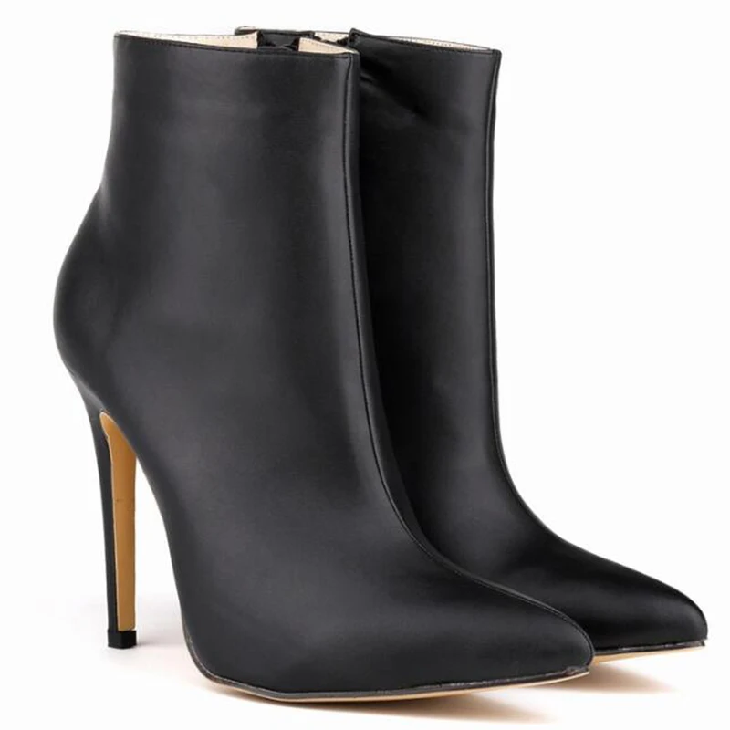 

2018 Sexy Pointed Toe Women Thin Heel Shoes 10cm Heels Pointed Toe Patent Leather Wedding Party Shoes Woman Big Size 41