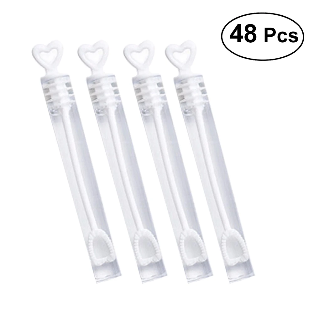 48 шт. Свадебная пузырчатая палочка сердечная трубка для мыльных пузырей вечерние