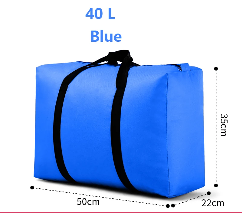Blue 40L Sort ouMoving artifact сумка большая сумка холщовая портативная змеиная тканая бирка для багажа большие вместительные мешки очень большие - Цвет: Blue 40L