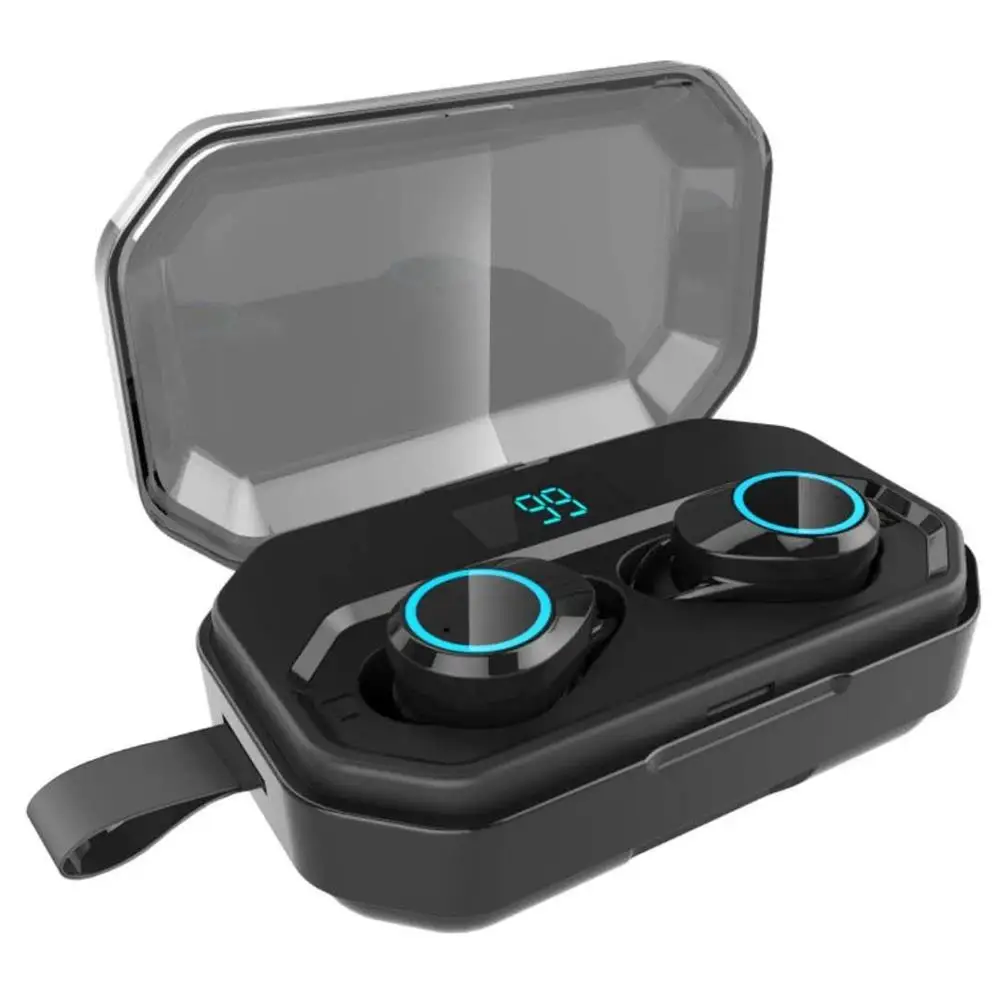 X6 Pro Наушники-вкладыши TWS True Беспроводной Bluetooth V5.0 Hi-Fi стерео наушники гарнитура спортивные наушники-вкладыши Наушники w/зарядный чехол звонок по громкой связи - Цвет: Black