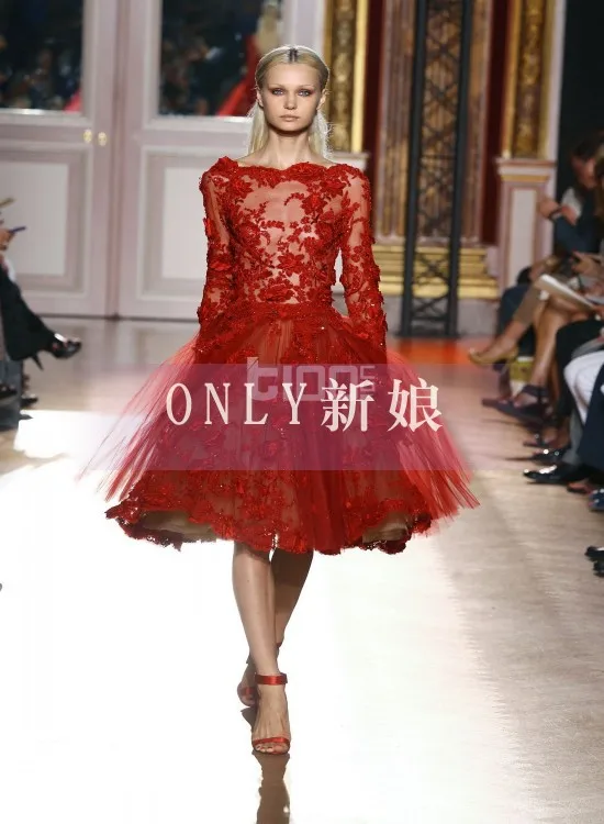 Дизайн, vestidos, официальные короткие красные Роскошные кружевные аппликации, стильные элегантные вечерние платья с бисером, платья знаменитостей для мамы невесты