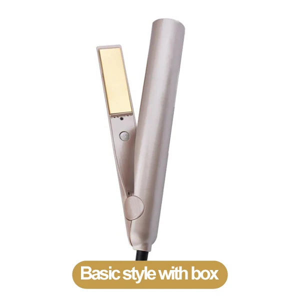 Basic style With box 2в1 профессиональный электрический выпрямитель/щипцы для завивки волос/стайлер выпрямитель для волос утюги инструмент для укладки щипцы - Цвет: Basic style With box