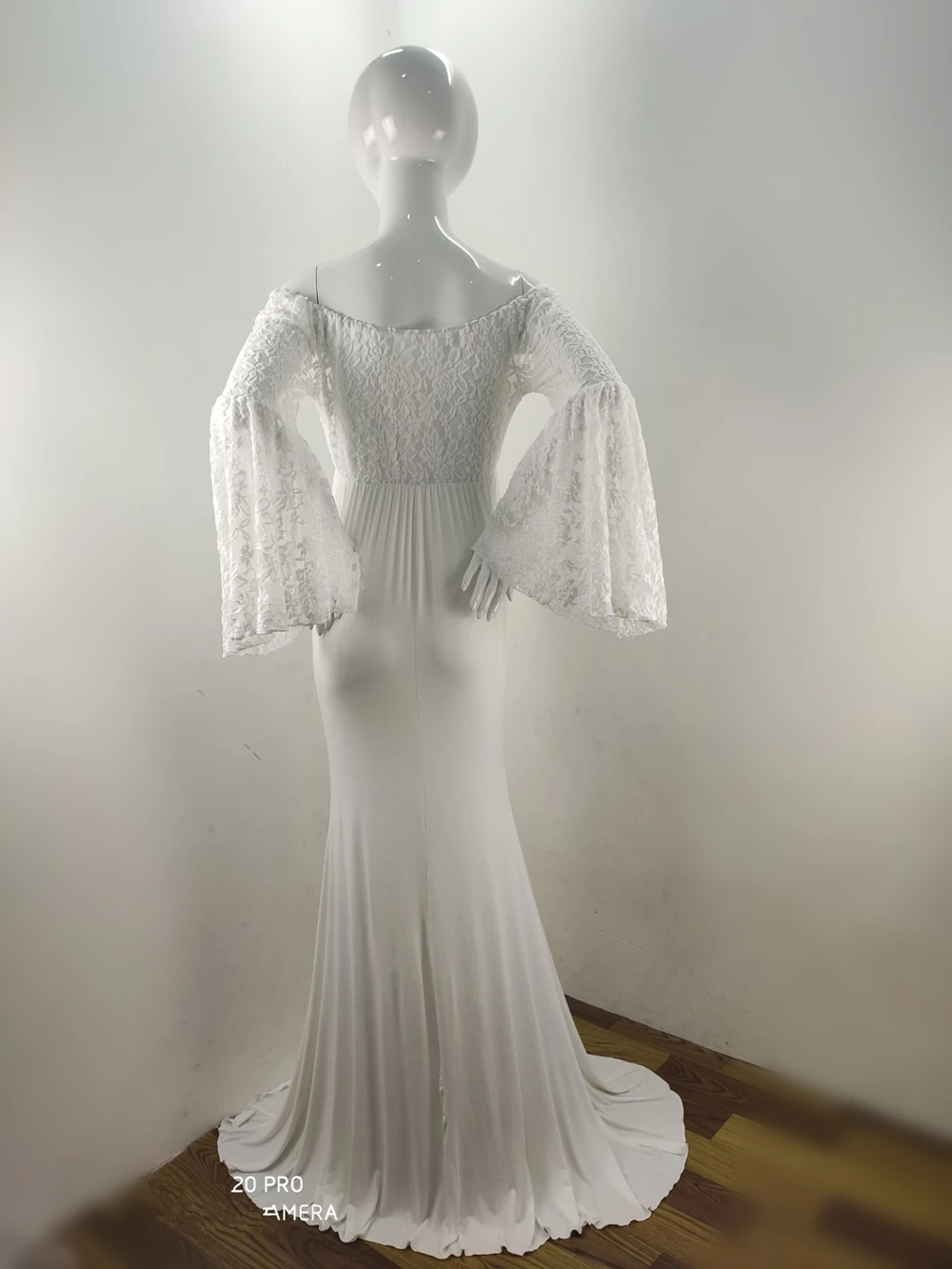 Lace Maternity Shoot Dress Ruffles Sleeve Long Pregnancy Photography Dresses Maxi Maternity Gown Photo Prop For Pregnant Women (3)