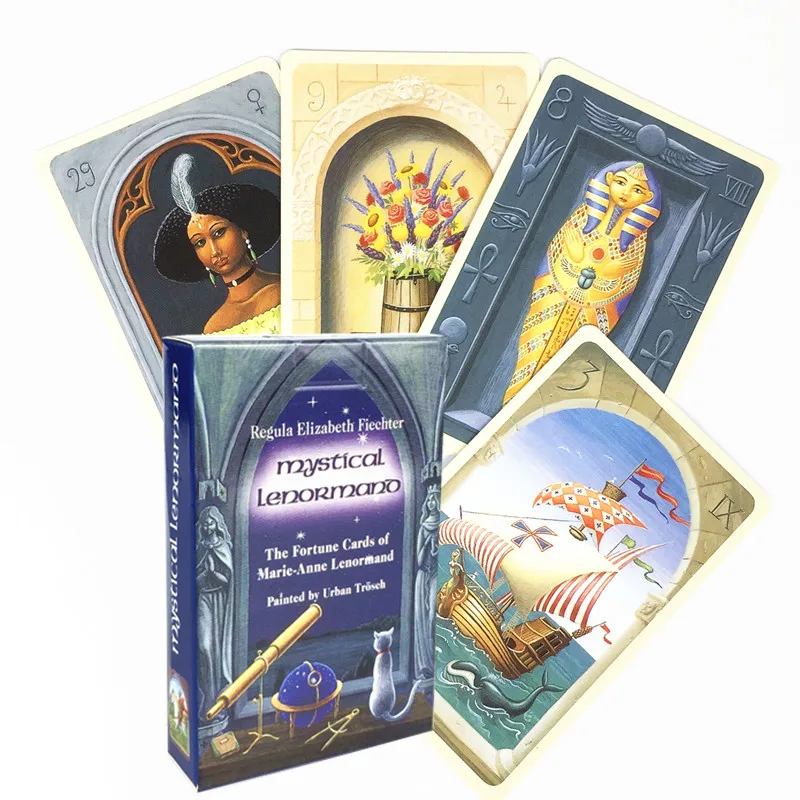 

Mini Size Game Cards Mystical Lenormand Oracle Cards With English PDF Guidebook Indoor Deck Card Game Toys For Child Adult