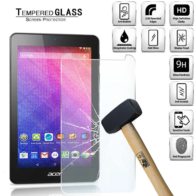

Tablet Tempered Glass Screen Protector Cover for Acer Iconia One 7 B1-760 7" Tablet PC Explosion-Proof Screen HD Tempered Film