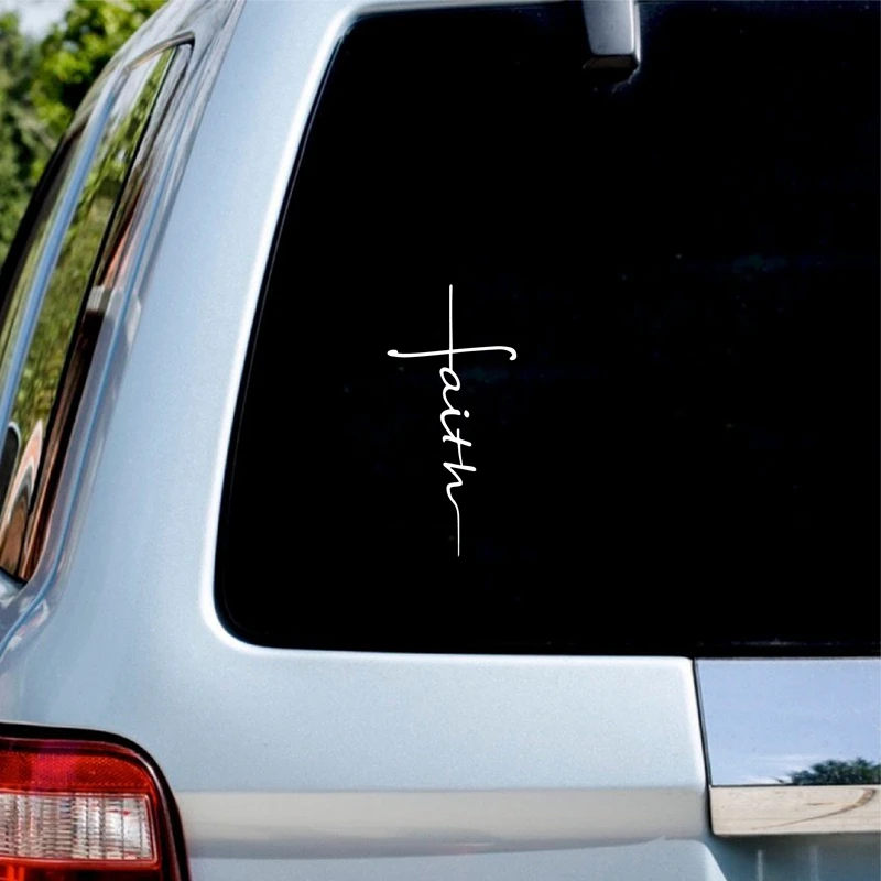 Vinyl Sticker Decal for Wall Window Car 50mm-200mm Faith Fish 