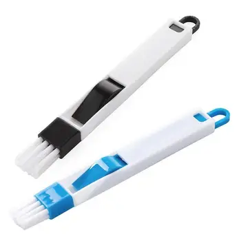 

2 in 1 Multipurpose Window Groove Cleaning Brush Household Keyboard Folding Kitchen Cleaning Tool Brush W0S8