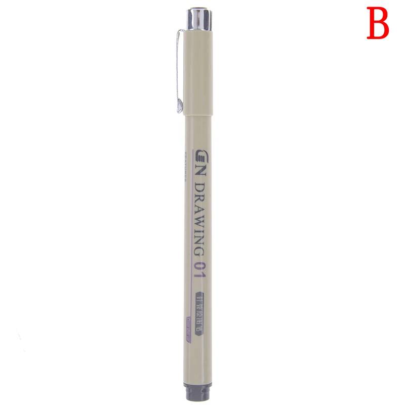 B Sakura Pigma Микрон ручка Neelde мягкая кисть Рисование ручка Лот 005 01 02 03 04 05 08 1,0 кисть художественные маркеры - Цвет: B