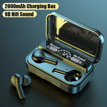 

Wireless Headphones TWS Bluetooth Earphones With Microphones 2000mAh Charging Box 9D HiFi Sound Earbud Sport Waterproof Headsets