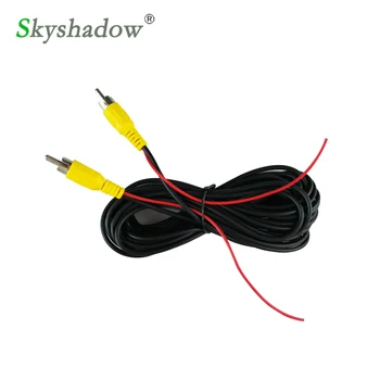 

New 6m Car RCA CAR Reverse Rear View Parking Camera Video Cable With Video Trigger Wire Connecting Car Parking Rearview Monitor