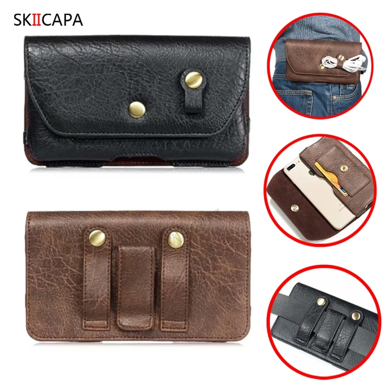 Waist Leather Case Belt Clip For Iphone 12 Mini 13 11 Pro Max 6s Plus