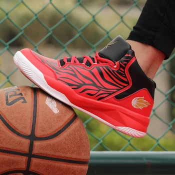 

Man Women Light Basketball Shoes Breathable Anti-slip Basketball Sneakers Men Lace-up Sports Gym Ankle Boots Shoes Basket Homme