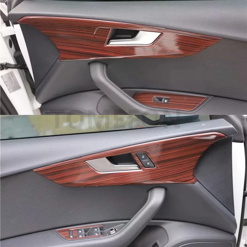 TOMEFON для Audi A5 LHD ABS внутренняя дверная ручка подлокотник панель окно подъемная крышка наклейка отделка Аксессуары Карбон