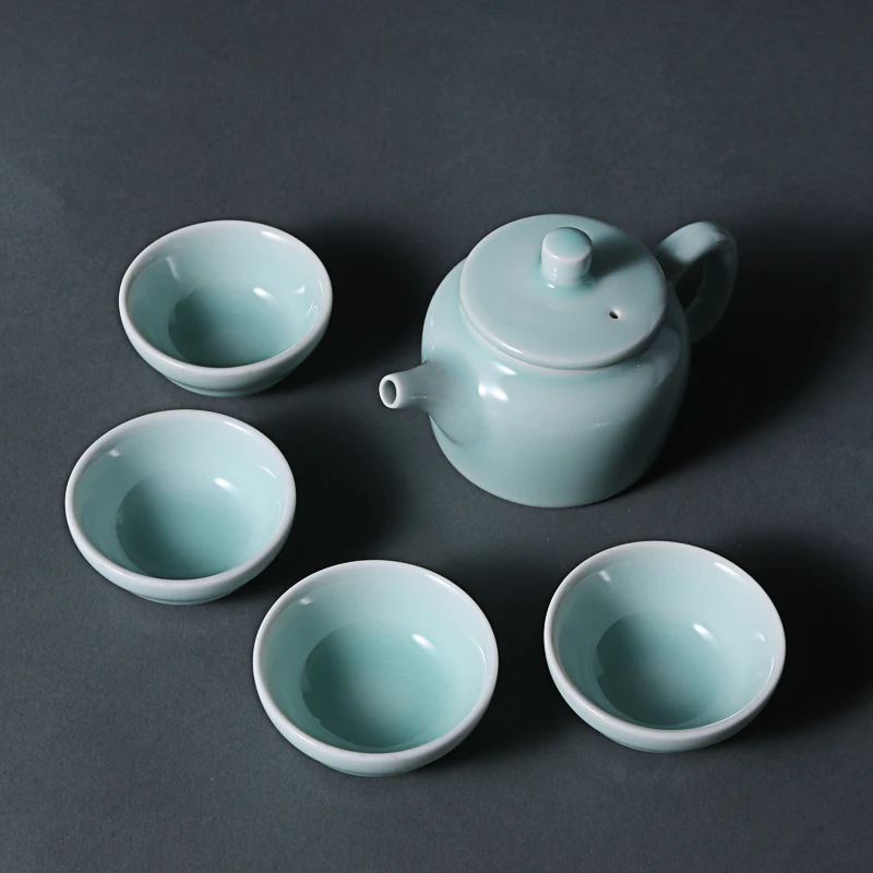 Yue kiln celadon Linglong китайский дорожный чайный сервиз Gaiwan кунг-фу домашняя декорация керамическая чайная сервиз