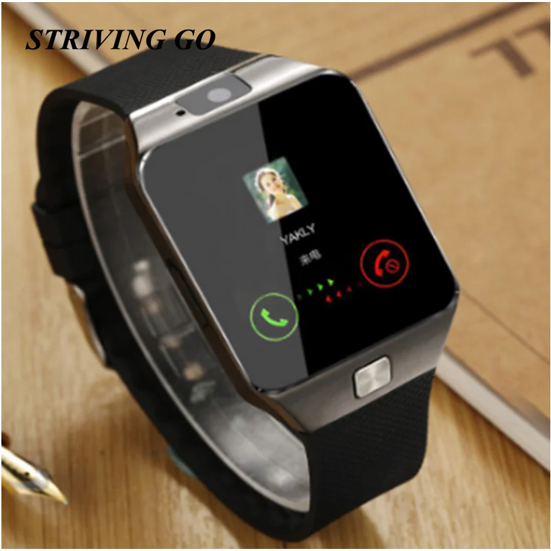Сенсорный экран DZ09 Bluetooth Смарт-часы 2G GSM SIM телефонный звонок Поддержка TF карта