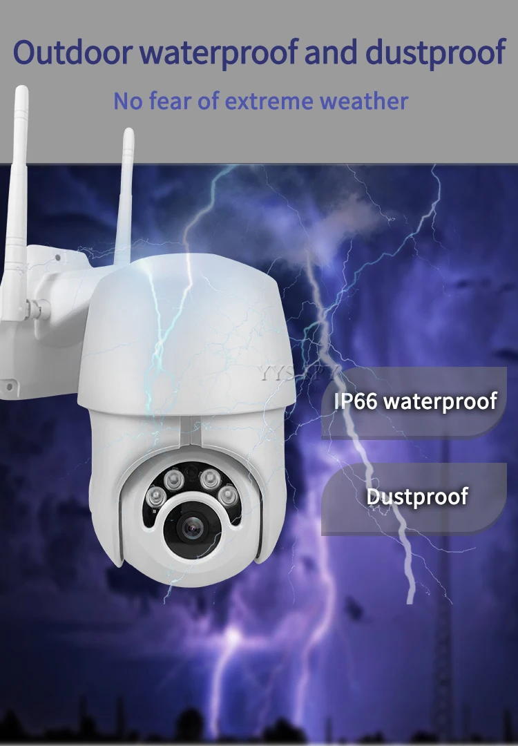 Водонепроницаемая IP сamera Wifi панорамная камера наблюдения с наклоном и зумом 3D камера 2MP HD видеонаблюдение наружный домашний инфракрасный охранный Модуль ИК ночного видения купольная камера