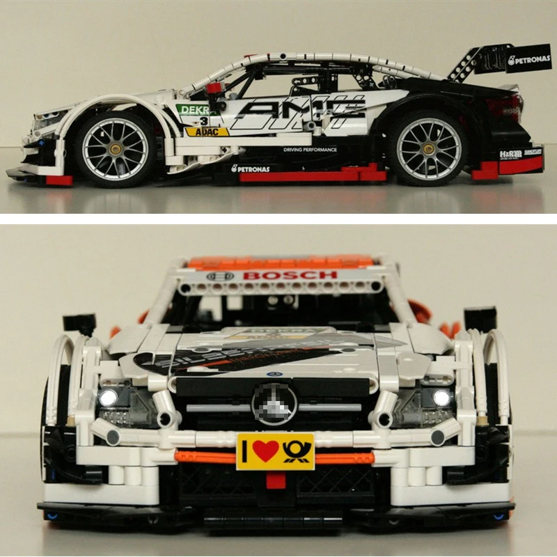 NEUE MOC C63 Спорт Авто AMG MOC-6687 RC двигатель мощность Funktion Fahrzeug Fit Baustein Ziegel Modell kind Spielzeug Geschenke